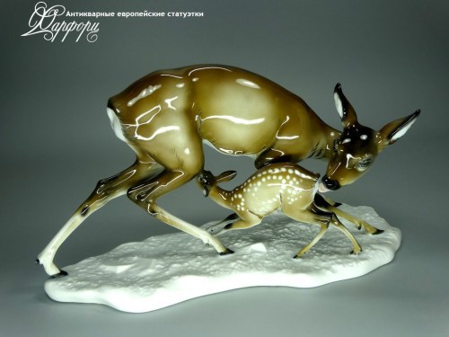 Купить фарфоровые статуэтки Rosenthal, Олениха с олененком